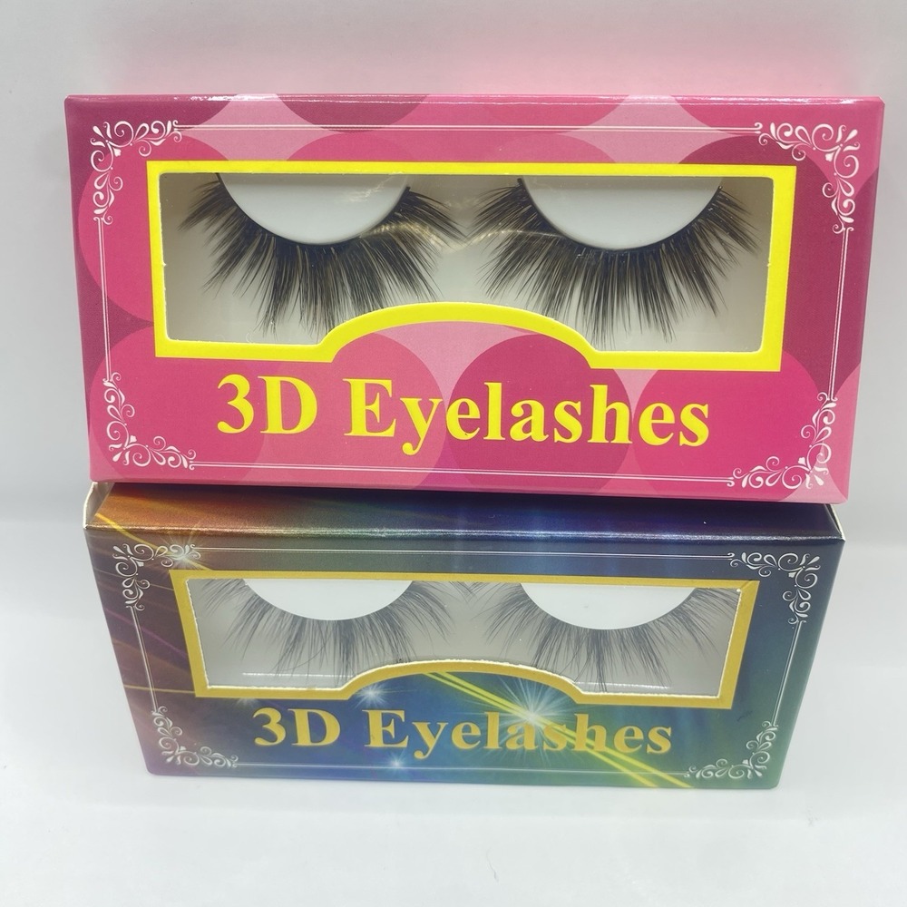 3D False Eyelashes 2 Pair Lot Dramatic Wispy Black Strip‎ Lashes New